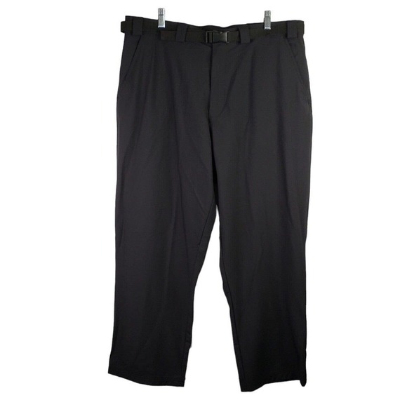 Duluth Trading Co Cargo Pants Mens 40x30 Belted Black Nylon Hiking Zip Fly - Picture 2 of 7